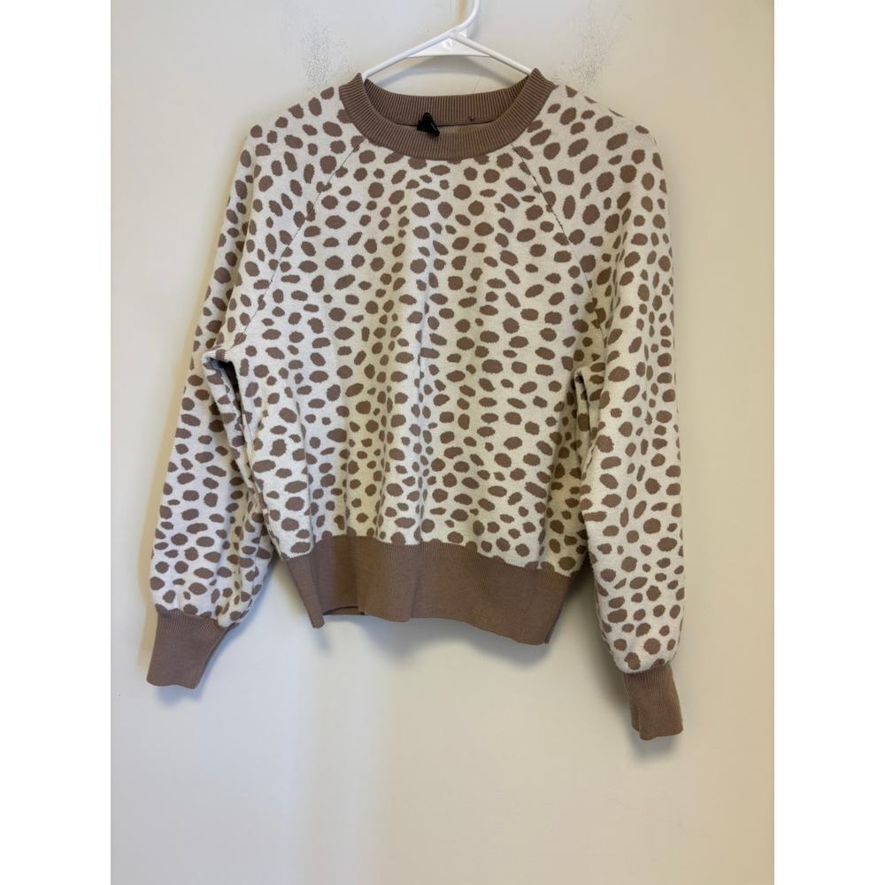 Ann Taylor Cheetah Sweater/Sweatshirt Animal Print